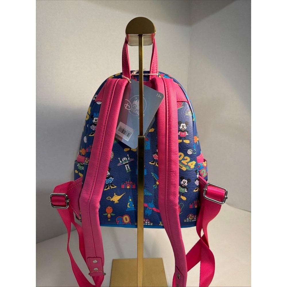 Loungefly 2024 Blue and Pink Mickey Minnie Disney World Design NWT - Picture 3 of 6
